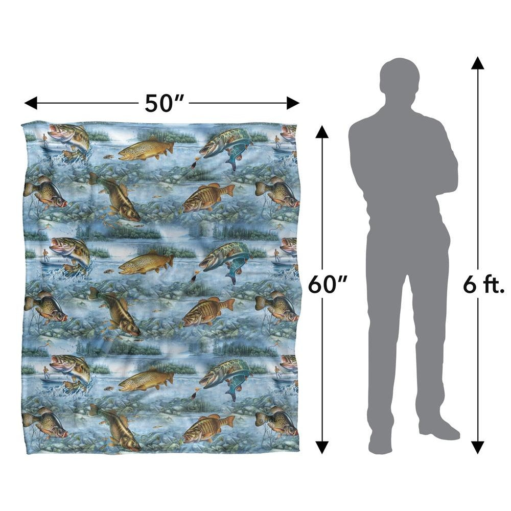 Multicoloured-Multicoloured - Pack Shot - JQ Licensing 2 Silky Patterned Fishing Supersoft Blanket
