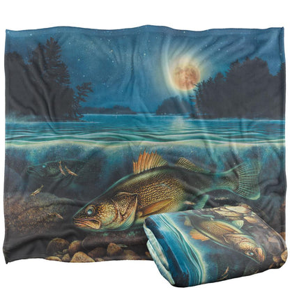 Multicoloured - Back - JQ Licensing Silky Moon Fishing Supersoft Blanket