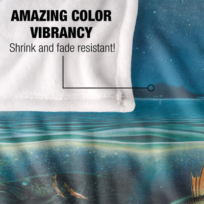 Multicoloured - Lifestyle - JQ Licensing Silky Moon Fishing Supersoft Blanket