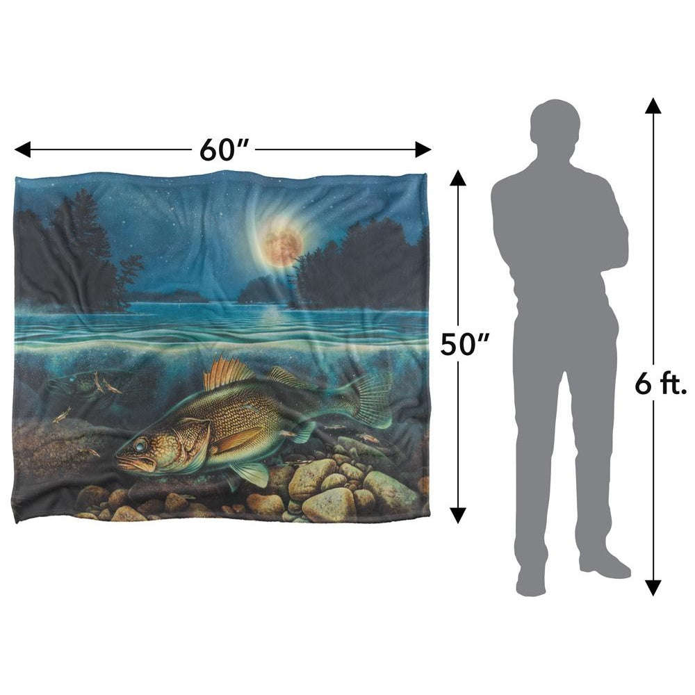 Multicoloured - Pack Shot - JQ Licensing Silky Moon Fishing Supersoft Blanket