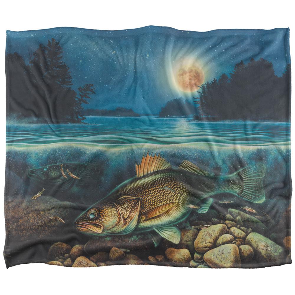 Multicoloured - Front - JQ Licensing Silky Moon Fishing Supersoft Blanket