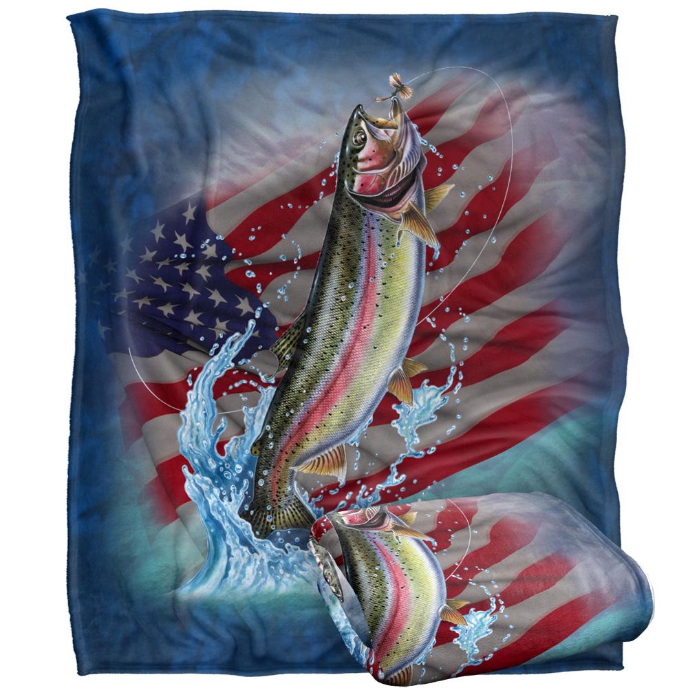 Multicoloured - Back - JQ Licensing Silky American Flag Supersoft Blanket