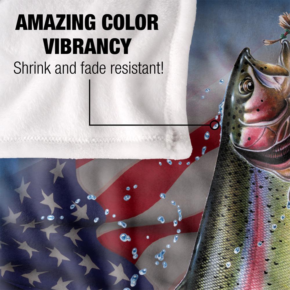 Multicoloured - Lifestyle - JQ Licensing Silky American Flag Supersoft Blanket