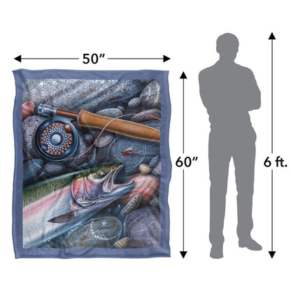 Multicoloured-Multicoloured - Pack Shot - JQ Licensing Silky Trout Fishing Supersoft Blanket