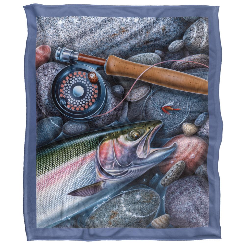 Multicoloured-Multicoloured - Front - JQ Licensing Silky Trout Fishing Supersoft Blanket