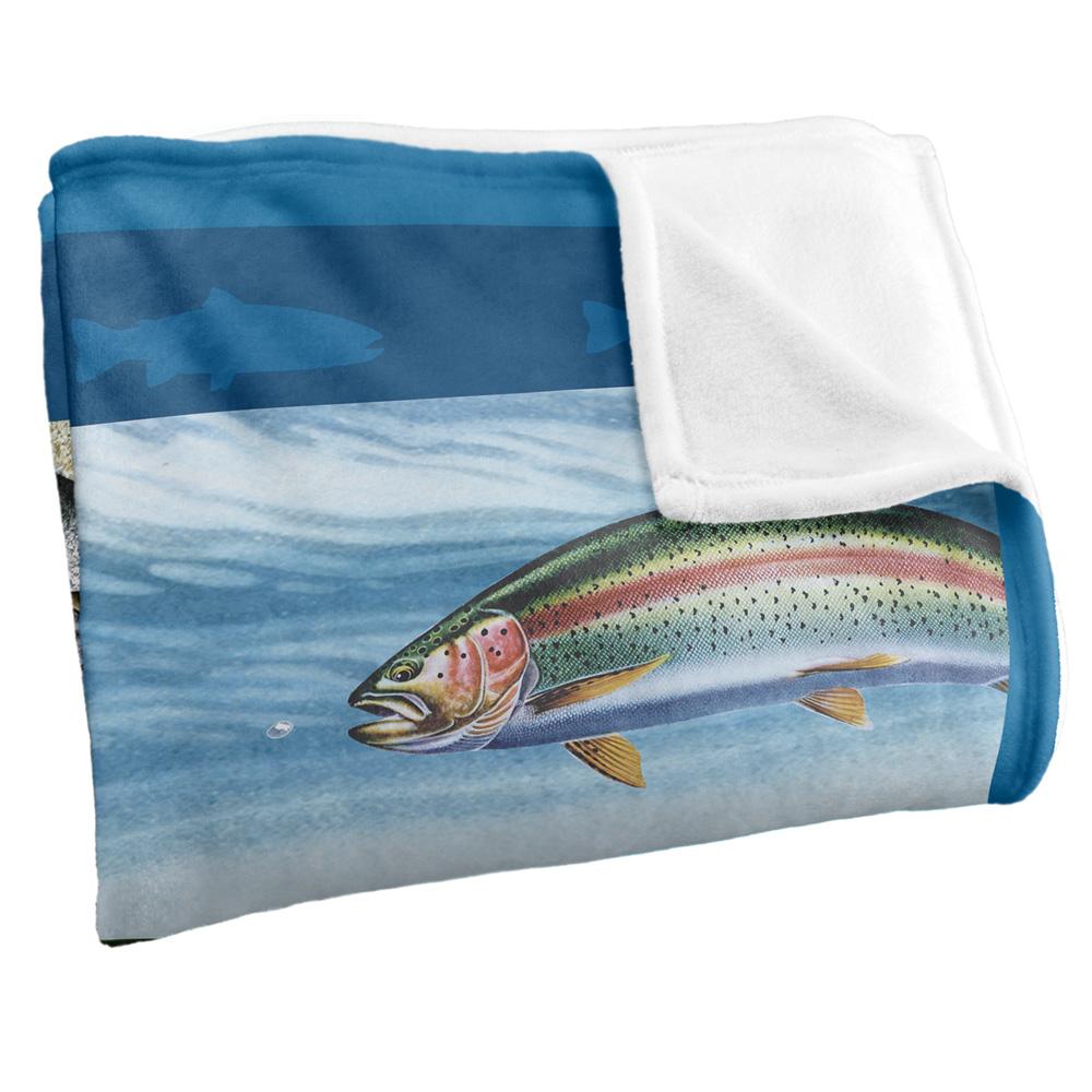 Multicoloured-Multicoloured - Side - JQ Licensing Silky Scene Fishing Supersoft Blanket