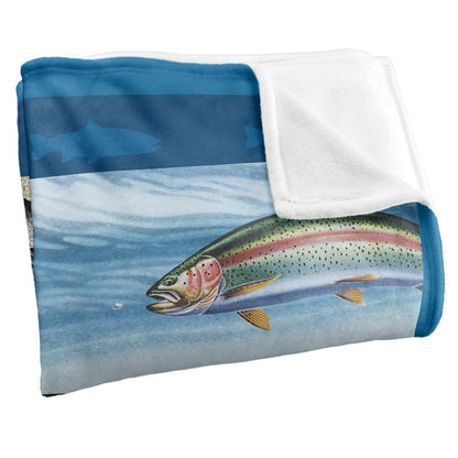 Multicoloured-Multicoloured - Side - JQ Licensing Silky Scene Fishing Supersoft Blanket