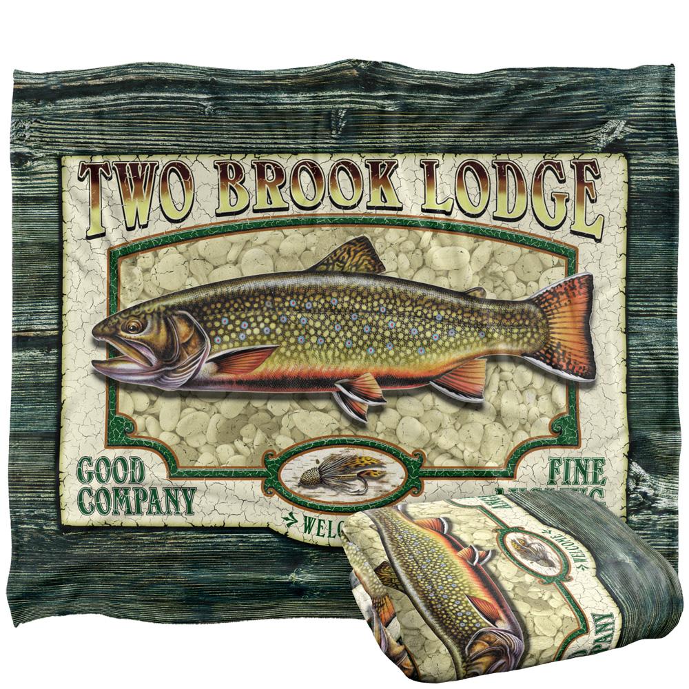 Multicoloured - Back - JQ Licensing Two Brook Lodge Silky Sign Supersoft Blanket