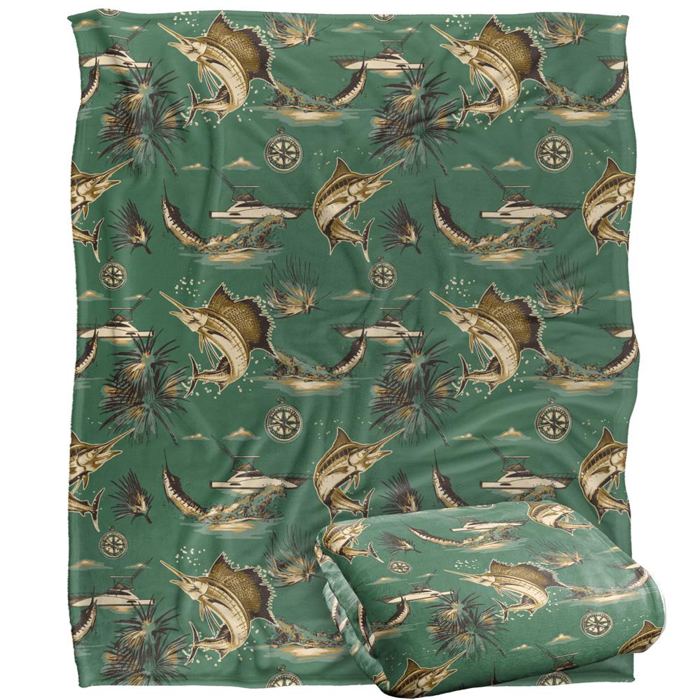 Multicoloured - Back - JQ Licensing Silky Billfish Fishing Supersoft Blanket