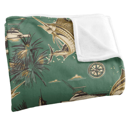 Multicoloured - Side - JQ Licensing Silky Billfish Fishing Supersoft Blanket