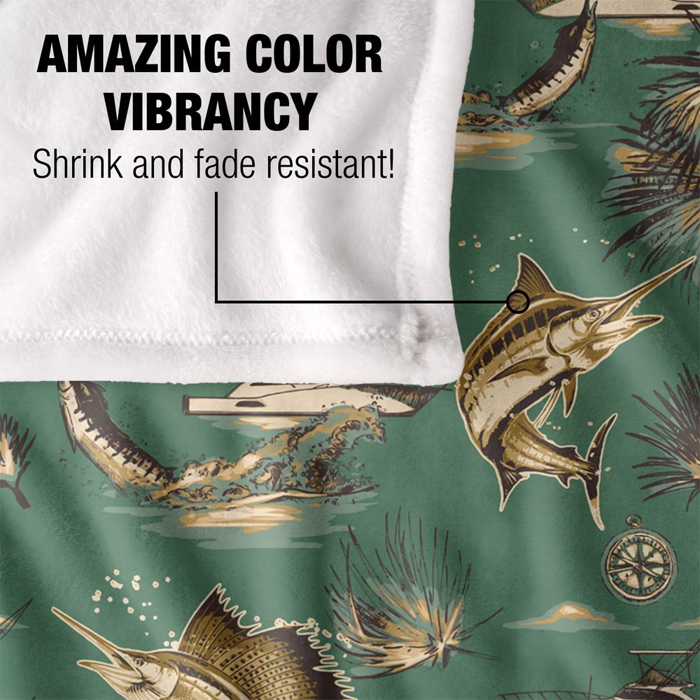 Multicoloured - Lifestyle - JQ Licensing Silky Billfish Fishing Supersoft Blanket