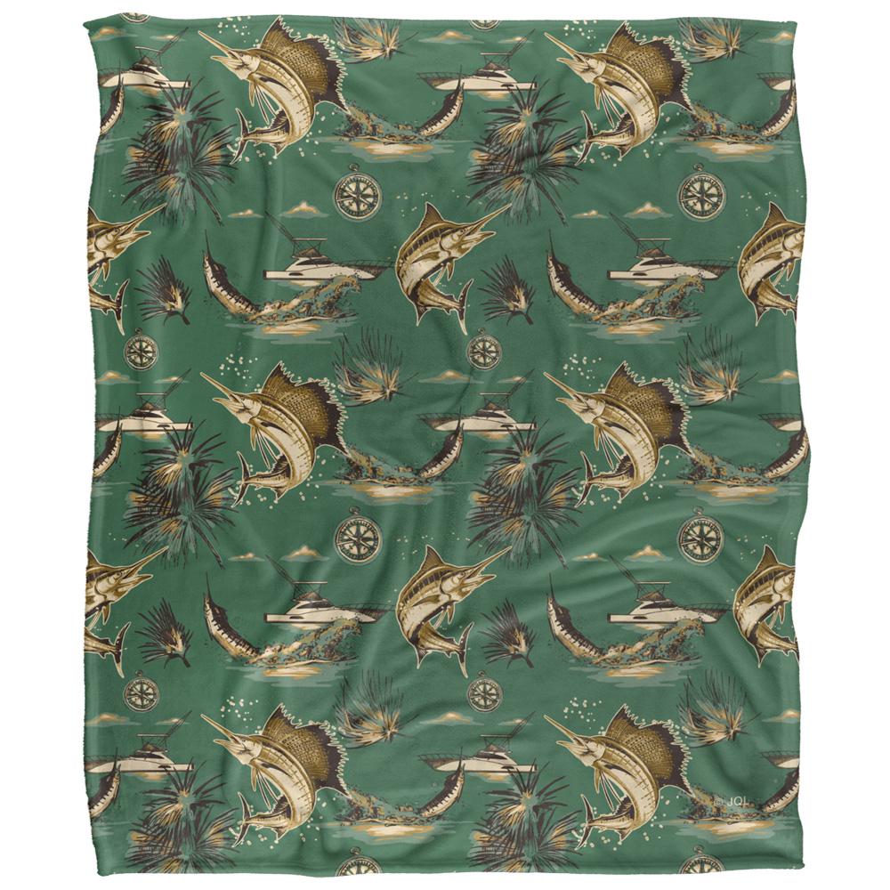 Multicoloured - Front - JQ Licensing Silky Billfish Fishing Supersoft Blanket