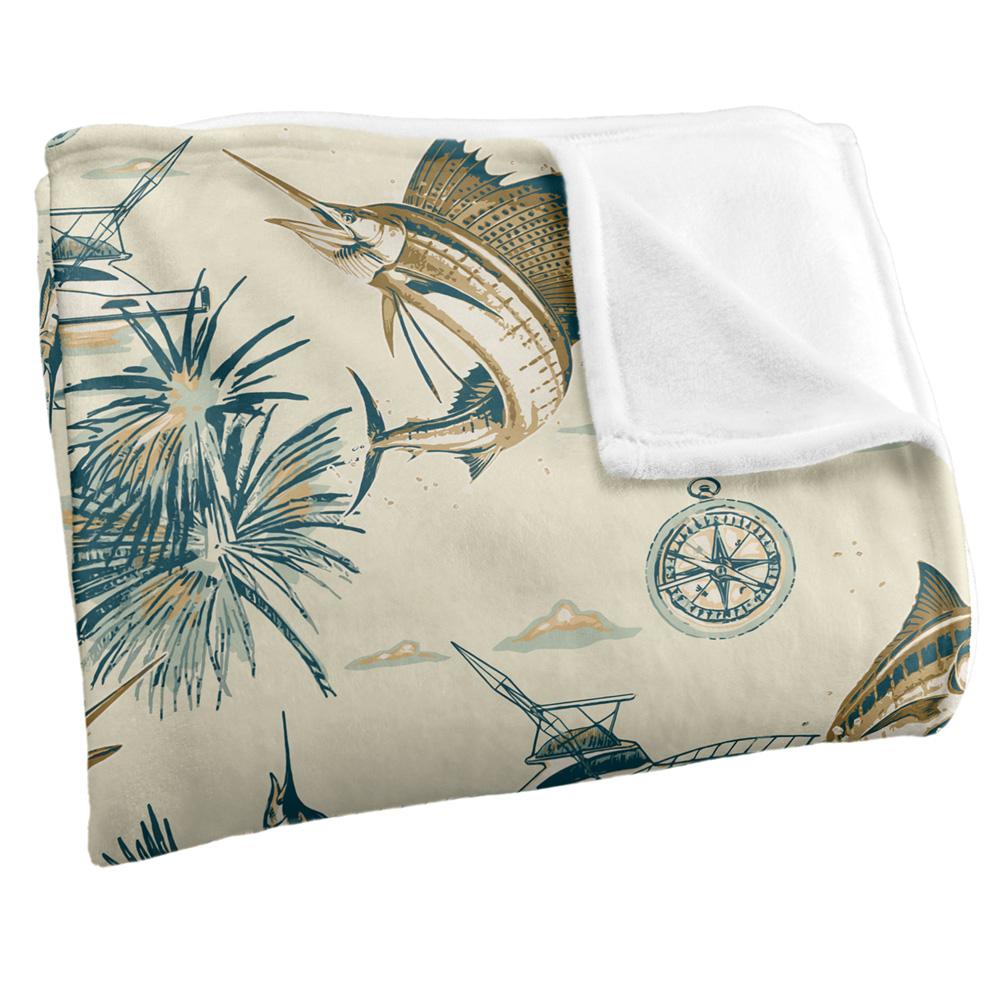 Multicoloured-Multicoloured - Side - JQ Licensing Jl-Jp-Jq 2 Silky Tiki Flower Fishing Supersoft Blanket