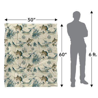 Multicoloured-Multicoloured - Pack Shot - JQ Licensing Jl-Jp-Jq 2 Silky Tiki Flower Fishing Supersoft Blanket