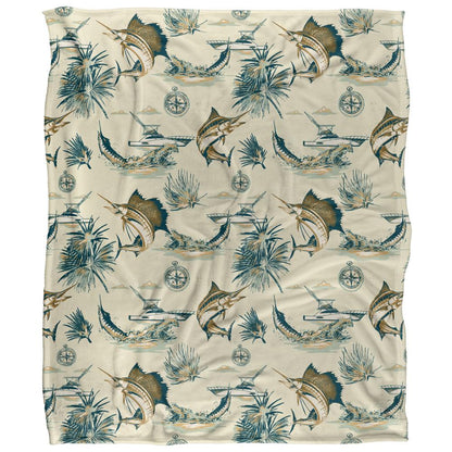 Multicoloured-Multicoloured - Front - JQ Licensing Jl-Jp-Jq 2 Silky Tiki Flower Fishing Supersoft Blanket