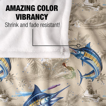Multicoloured - Lifestyle - JQ Licensing Jl-Jp-Jq Silky Tiki Flower Fishing Supersoft Blanket