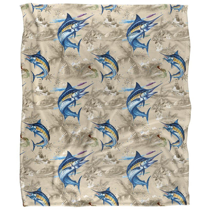 Multicoloured - Front - JQ Licensing Jl-Jp-Jq Silky Tiki Flower Fishing Supersoft Blanket