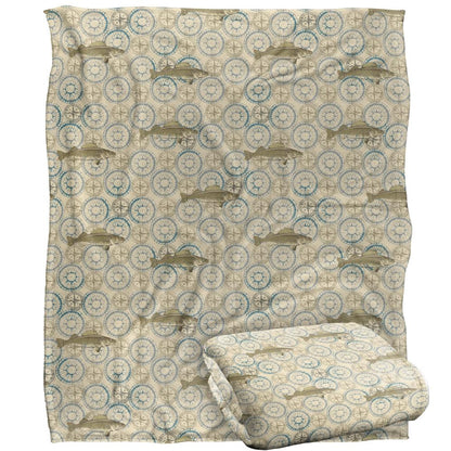 Multicoloured - Back - JQ Licensing Jl-Jp-Jq Silky Compass Fishing Supersoft Blanket