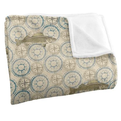 Multicoloured - Side - JQ Licensing Jl-Jp-Jq Silky Compass Fishing Supersoft Blanket