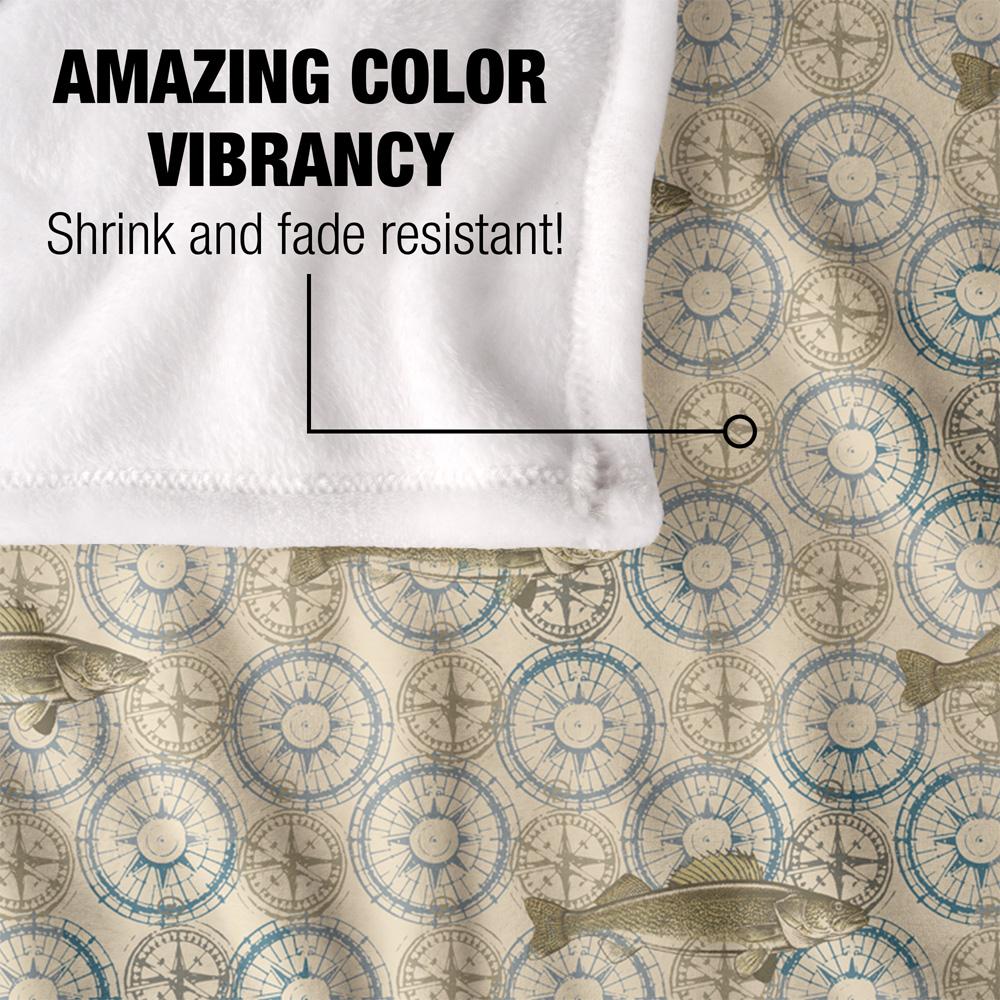 Multicoloured - Lifestyle - JQ Licensing Jl-Jp-Jq Silky Compass Fishing Supersoft Blanket