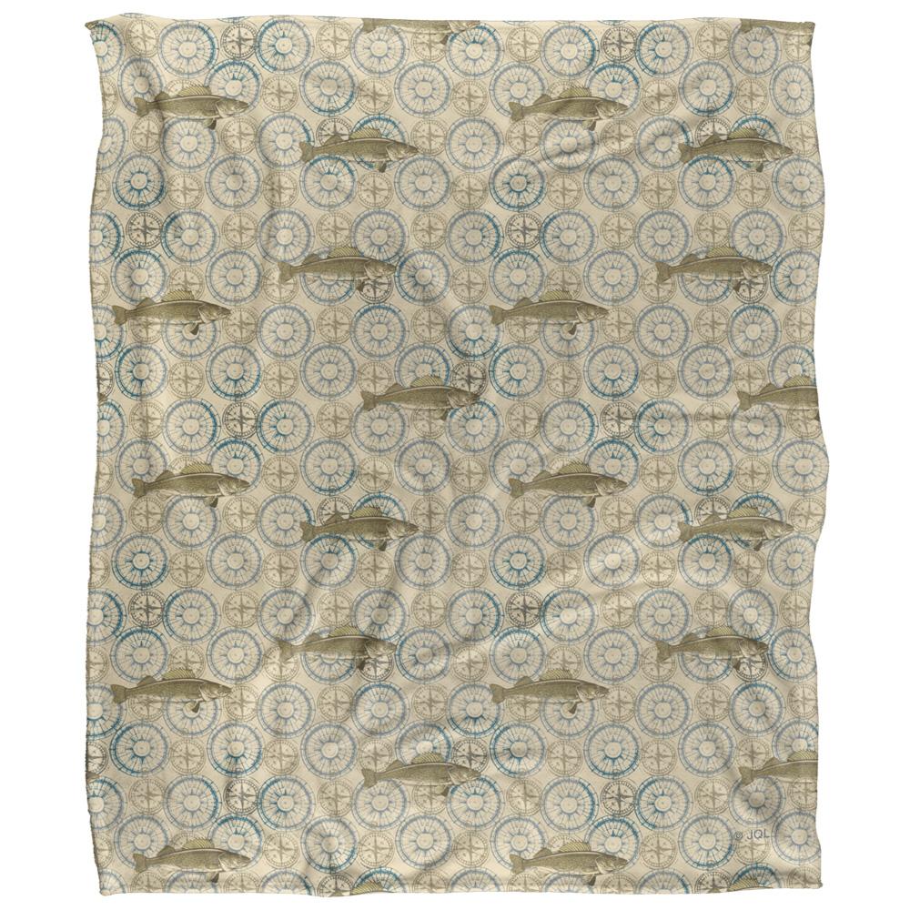 Multicoloured - Front - JQ Licensing Jl-Jp-Jq Silky Compass Fishing Supersoft Blanket