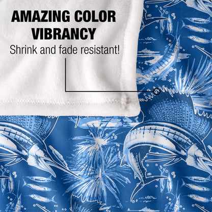 Multicoloured - Lifestyle - JQ Licensing Jl-Jp-Jq 2 Silky Sailfish Fishing Supersoft Blanket