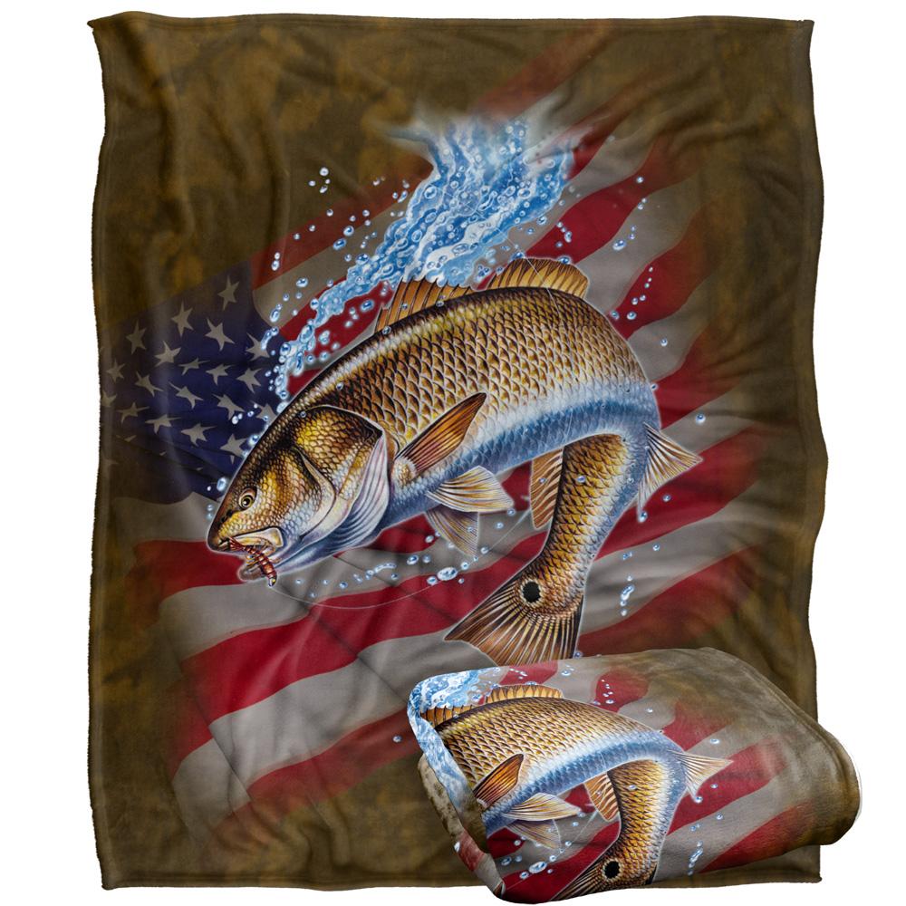 Multicoloured - Back - JQ Licensing Silky Redfish Fishing Supersoft Blanket