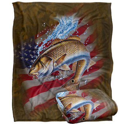 Multicoloured - Back - JQ Licensing Silky Redfish Fishing Supersoft Blanket