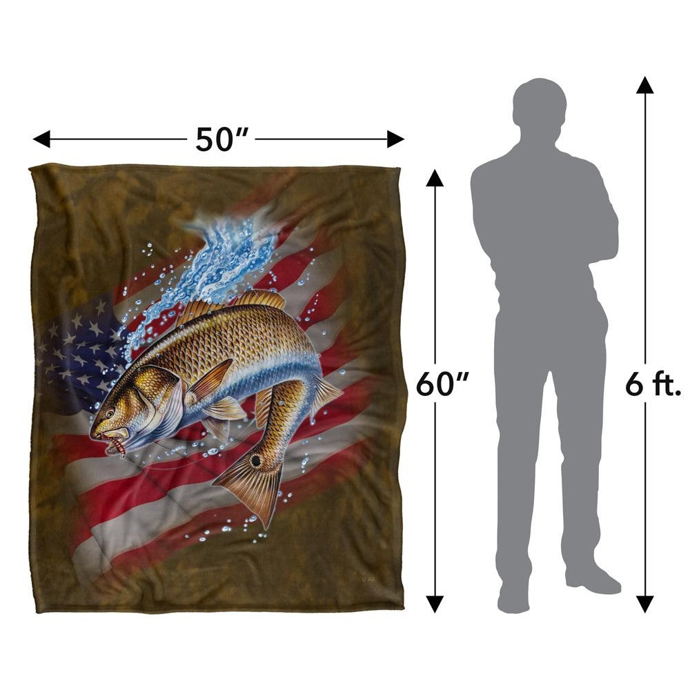 Multicoloured - Pack Shot - JQ Licensing Silky Redfish Fishing Supersoft Blanket