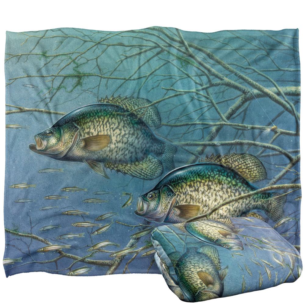 Multicoloured - Back - JQ Licensing Silky Crappie Fishing Supersoft Blanket