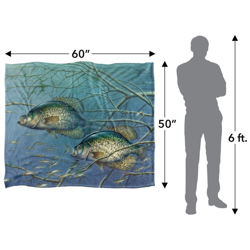 Multicoloured - Pack Shot - JQ Licensing Silky Crappie Fishing Supersoft Blanket