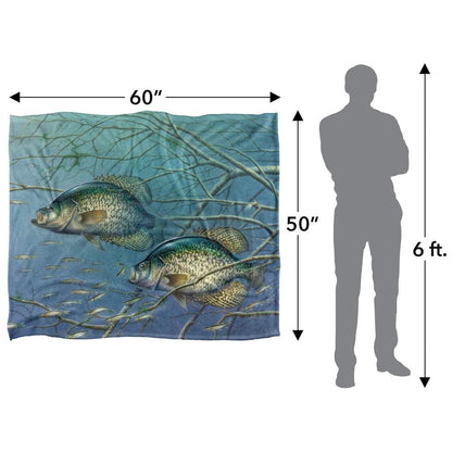 Multicoloured - Pack Shot - JQ Licensing Silky Crappie Fishing Supersoft Blanket