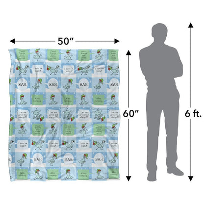 Multicoloured - Pack Shot - The Pigeon Dont Let Drive The Silky Sleigh Supersoft Blanket