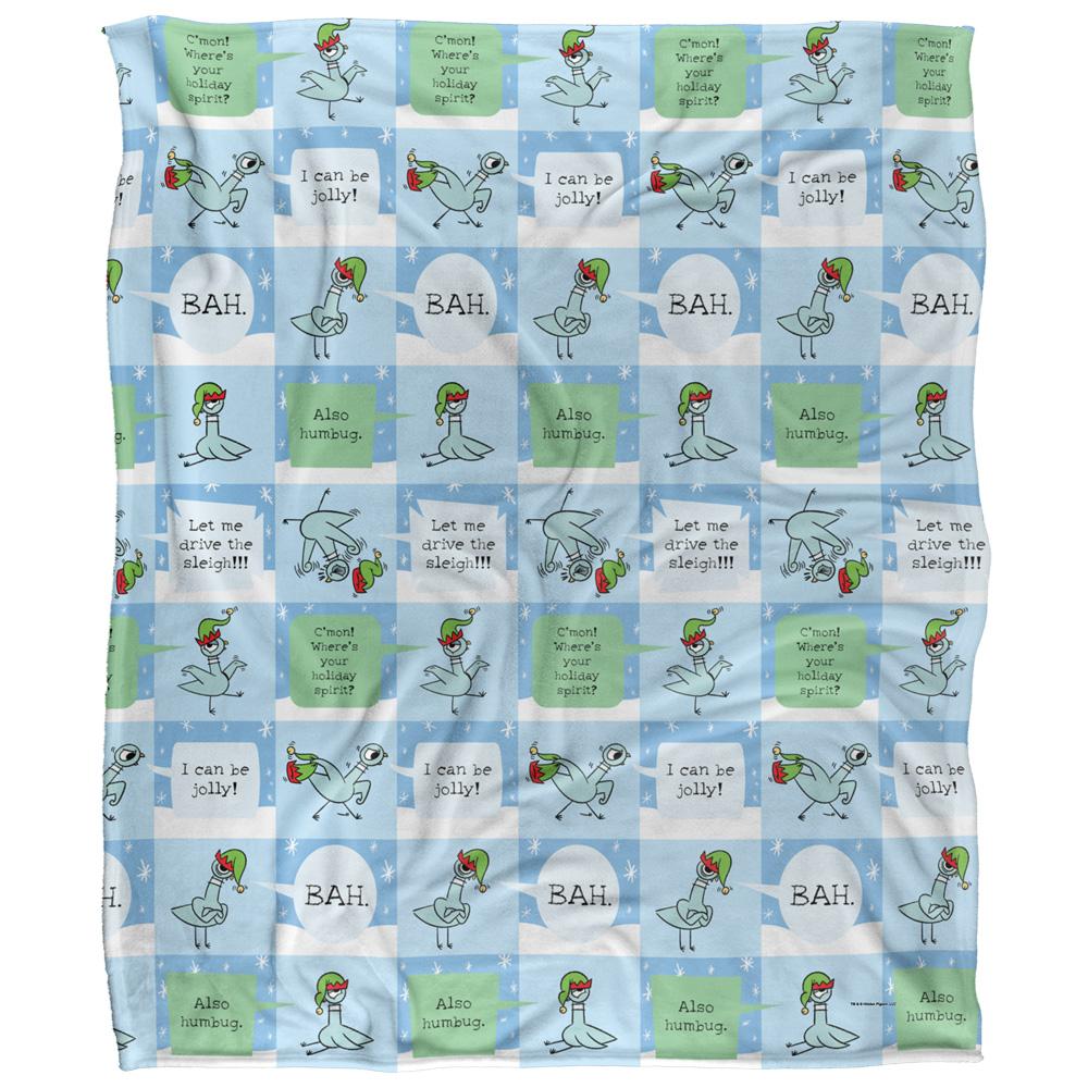 Multicoloured - Front - The Pigeon Dont Let Drive The Silky Sleigh Supersoft Blanket