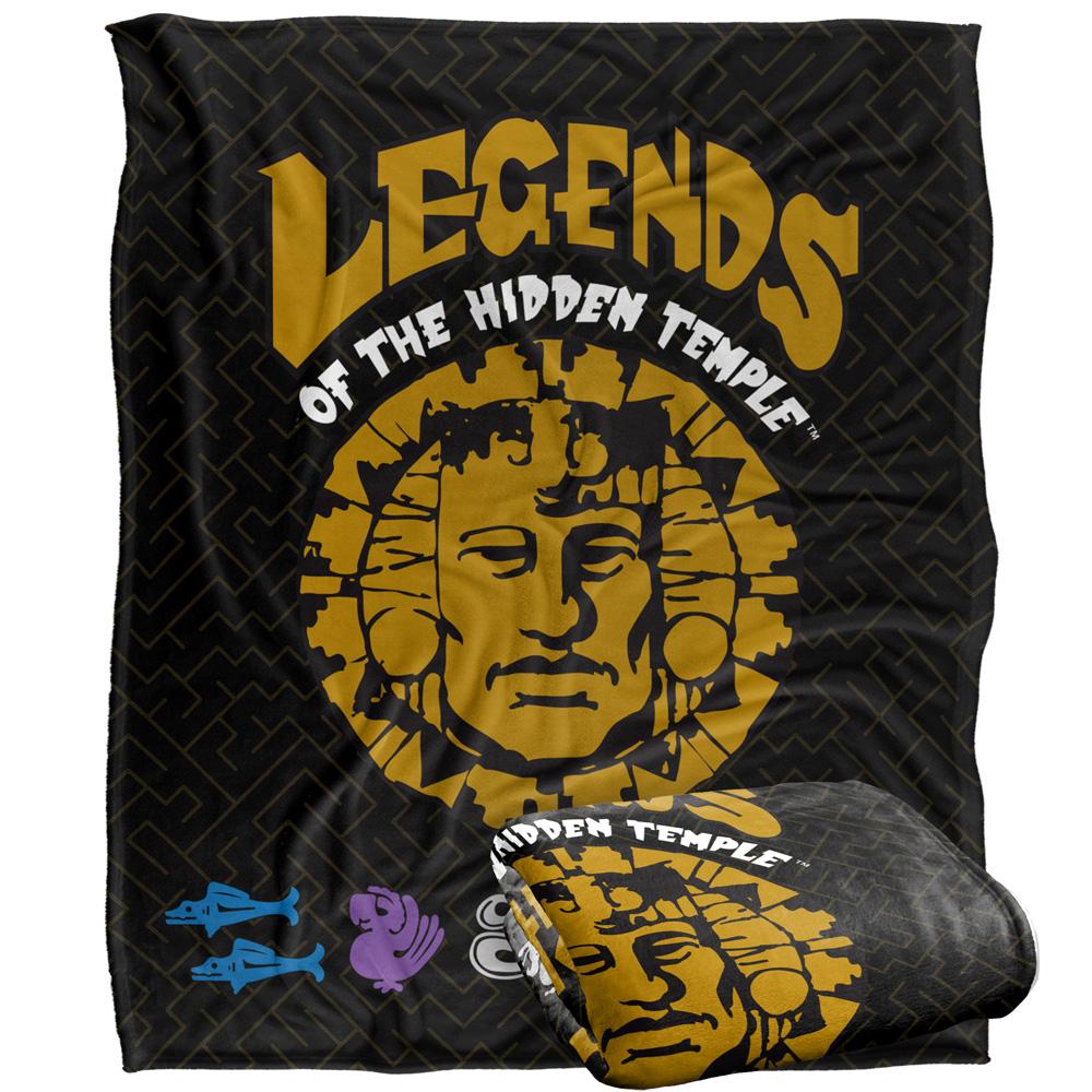 Multicoloured - Back - Legends of the Hidden Temple Silky Logos Supersoft Blanket
