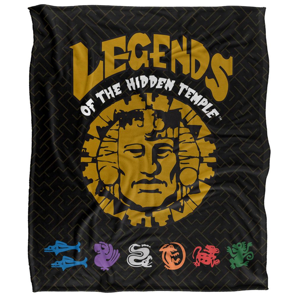 Multicoloured - Front - Legends of the Hidden Temple Silky Logos Supersoft Blanket