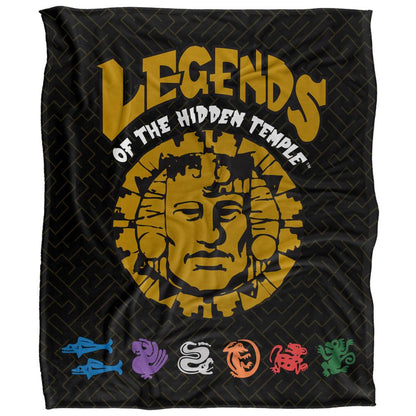 Multicoloured - Front - Legends of the Hidden Temple Silky Logos Supersoft Blanket