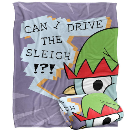 Multicoloured - Back - The Pigeon Dont Let Drive The Silky Sleigh Supersoft Blanket