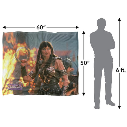 Multicoloured - Pack Shot - Xena: The Warrior Princess Silky Chakra Supersoft Blanket