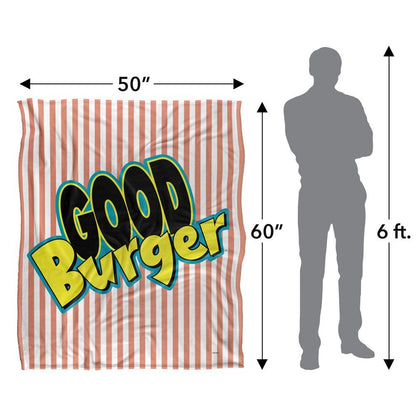 Multicoloured-Multicoloured - Pack Shot - Good Burger 3 Silky Colour Logo Supersoft Blanket