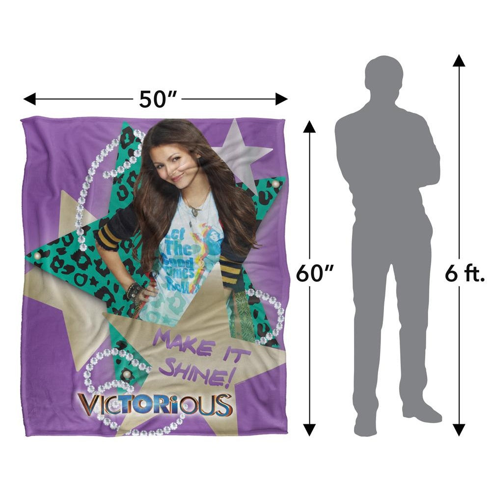 Multicoloured - Pack Shot - Victorious Make It Shine Silky Supersoft Blanket