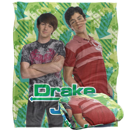 Multicoloured-Multicoloured - Back - Drake and Josh Silky Logo Supersoft Blanket