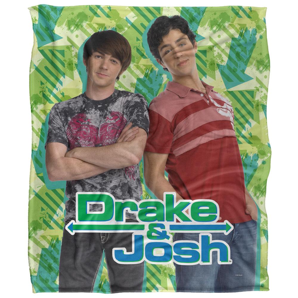 Multicoloured-Multicoloured - Front - Drake and Josh Silky Logo Supersoft Blanket