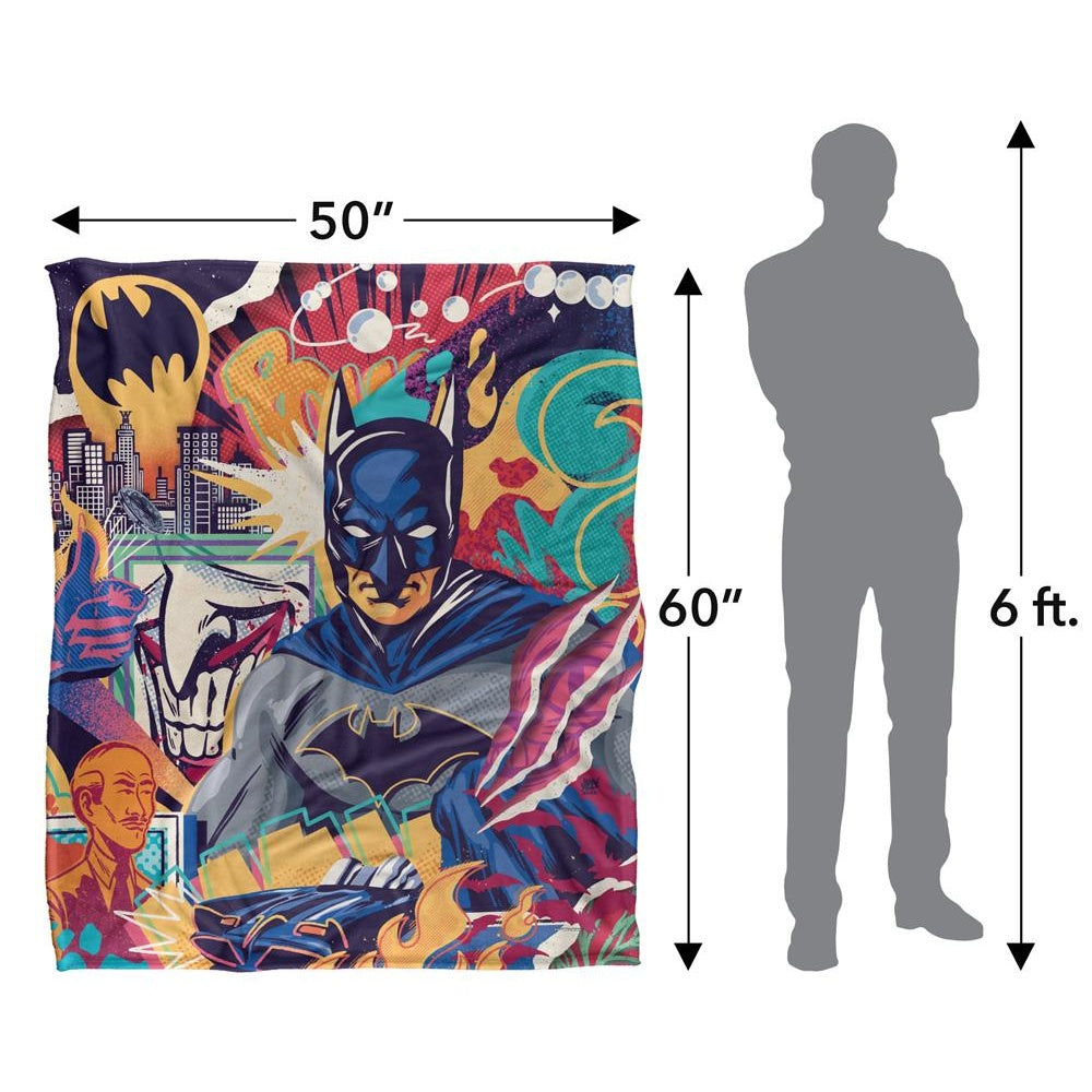 Multicoloured - Pack Shot - Batman Jappy Agoncillo Silky Supersoft Blanket