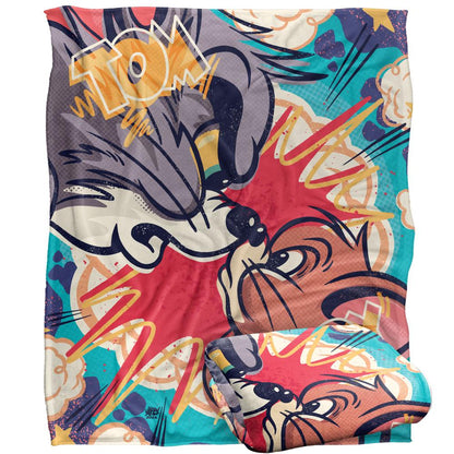 Multicoloured - Back - Tom & Jerry Jappy Agoncillo Silky Supersoft Blanket
