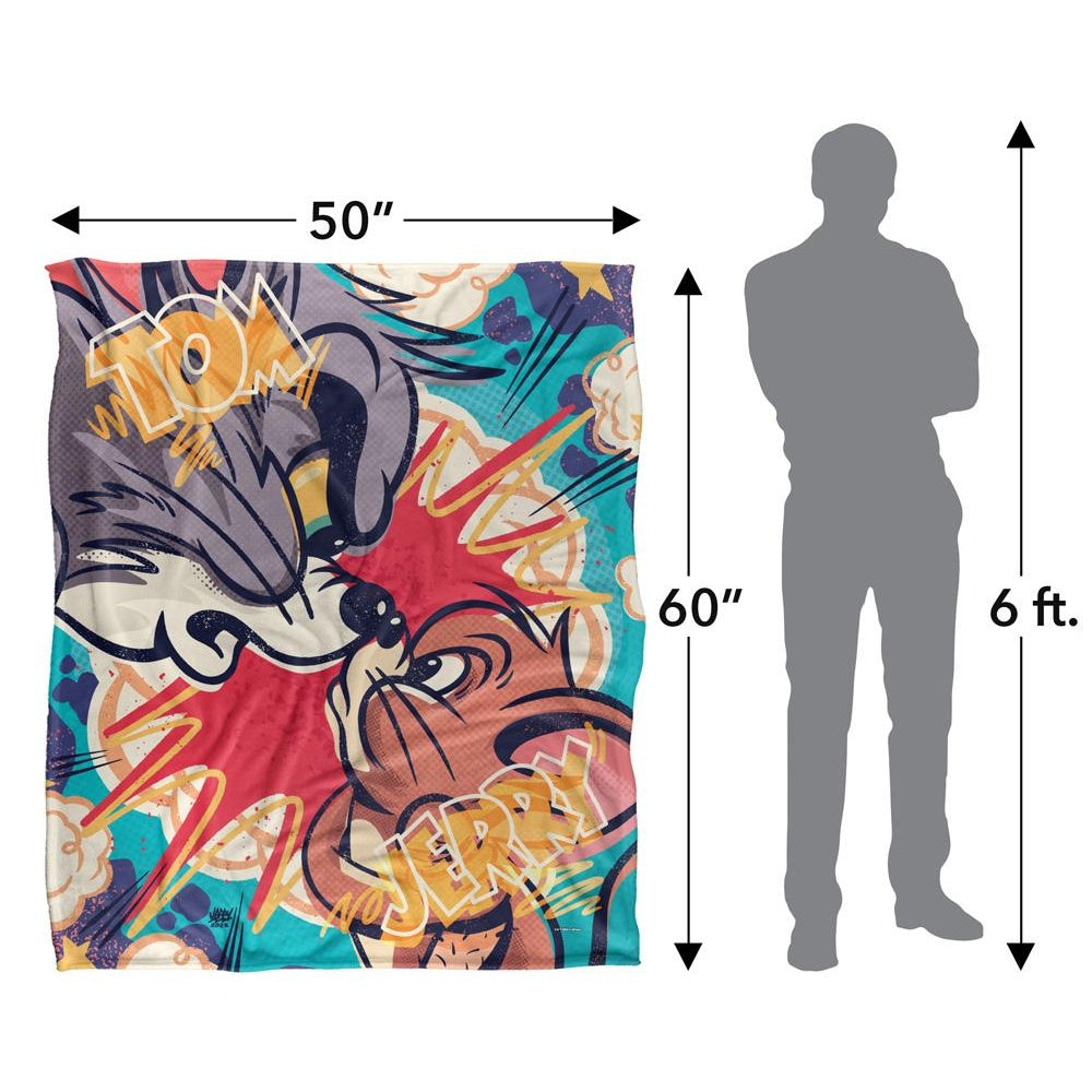 Multicoloured - Pack Shot - Tom & Jerry Jappy Agoncillo Silky Supersoft Blanket