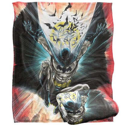 Black-Red-White - Back - Batman Silky Leaping Soft Touch Blanket