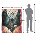Black-Red-White - Pack Shot - Batman Silky Leaping Soft Touch Blanket