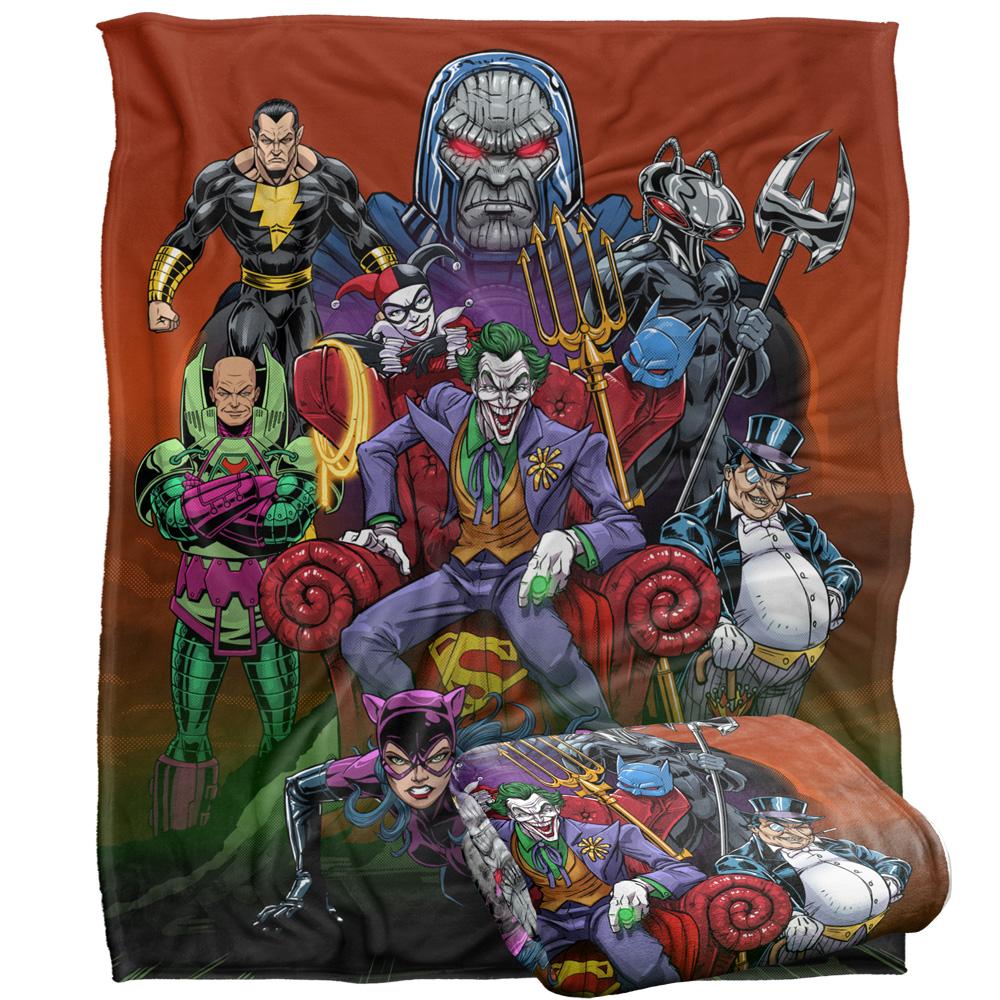 Multicoloured - Back - Justice League Rogues Gallery Silky Soft Touch Blanket