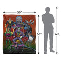Multicoloured - Pack Shot - Justice League Rogues Gallery Silky Soft Touch Blanket
